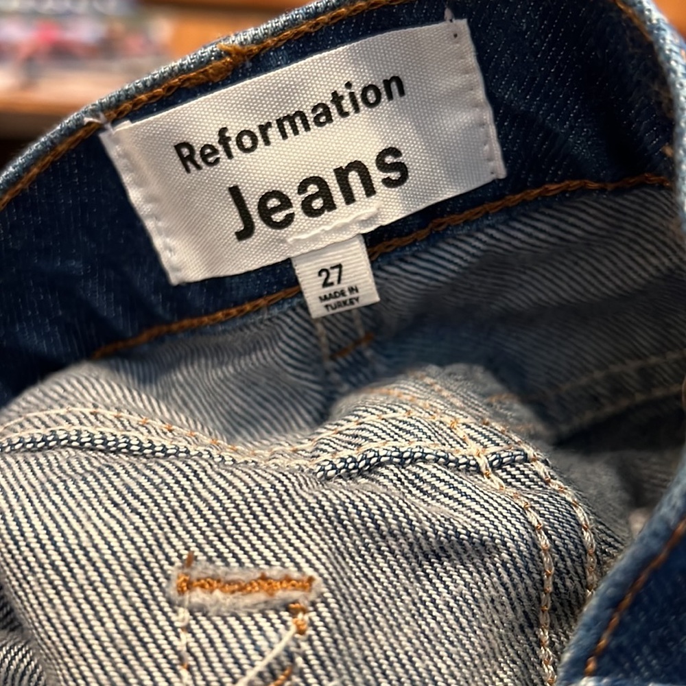 Reformation High Rise Blue Jeans - Picture 6 of 6